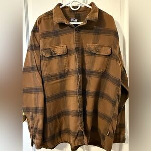 Patagonia heavyweight Organic Cotton Flannel Brown Shirt